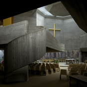 Katholisches Kirchenzentrum Oberwart, Günther Domenig mit Eilfried Huth