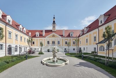 ORTE visite schloss haindorf außenansicht brunnen krammer
