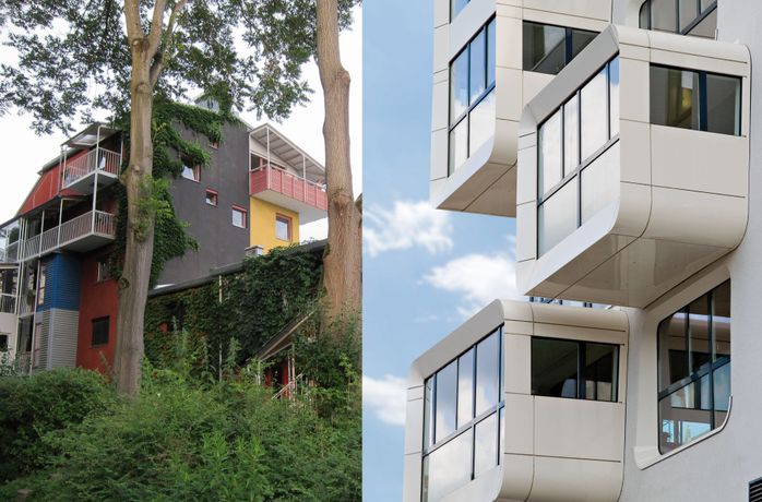 Wienerbergersiedlung/Hubert Rieß (links); Baufeld10/LOVE architecture