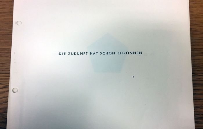 Deckblatt aus dem trigon69-Wettbewerbsbeitrag von Bernhard Frankfurter, Jörg Mayr und Helmut Strobl