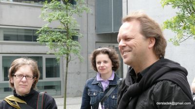 Tanja Gurke und Architekt Roger Riewe; Inffeldgründe TU Graz, Riegler Riewe Architekten