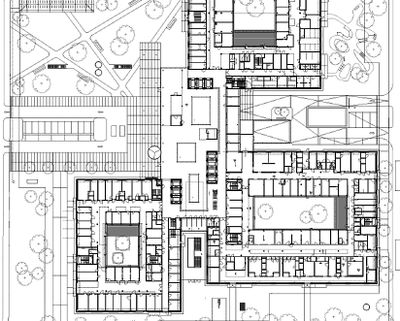 Schema Lageplan, ARGE GENERALPLANUNG Thermenklinikum Mödling