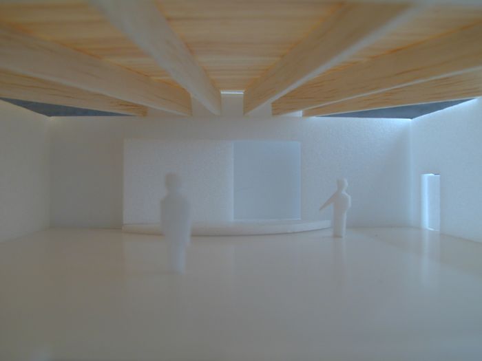 Modellfoto, Kirche der Baptistengemeinde Krems, Arch.: Dietrich Waldmann, 2009